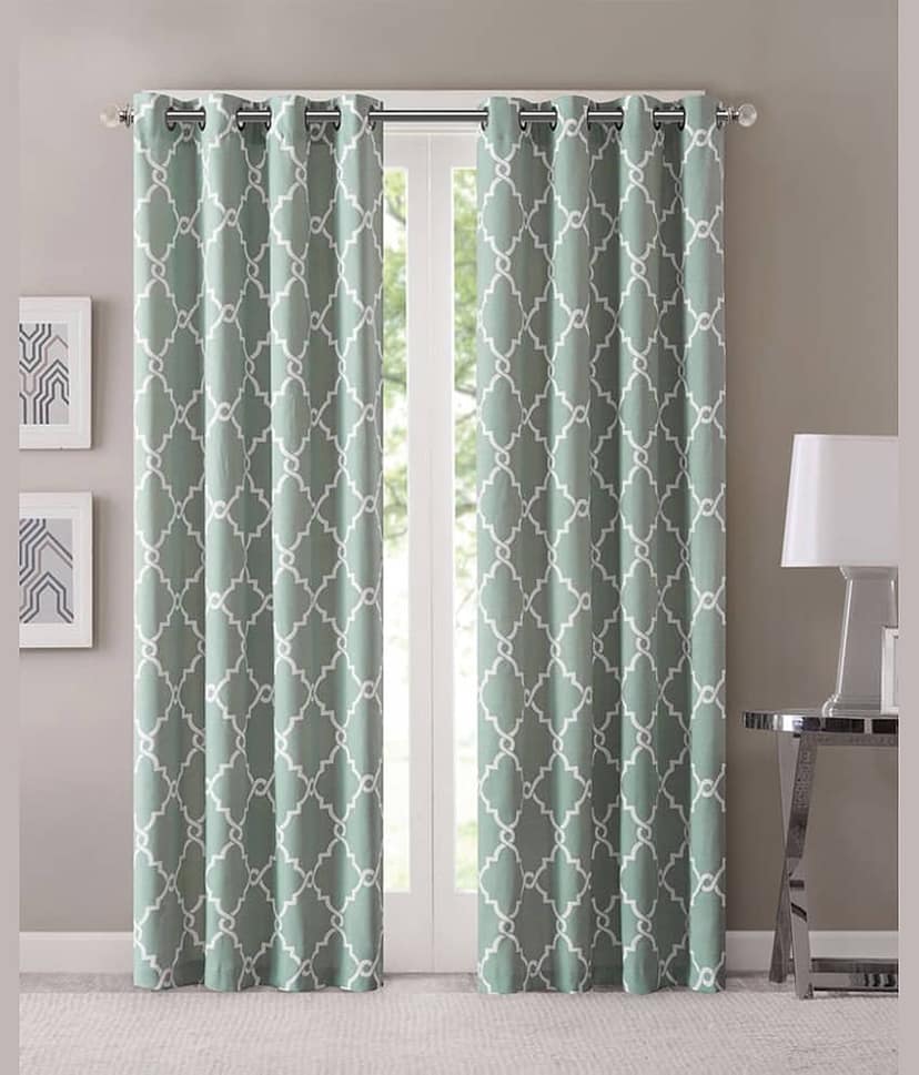 V21 decod Graphic Room Darkening Eyelet Curtain 5 ft ( Pack of 1 ) - Green view 2
