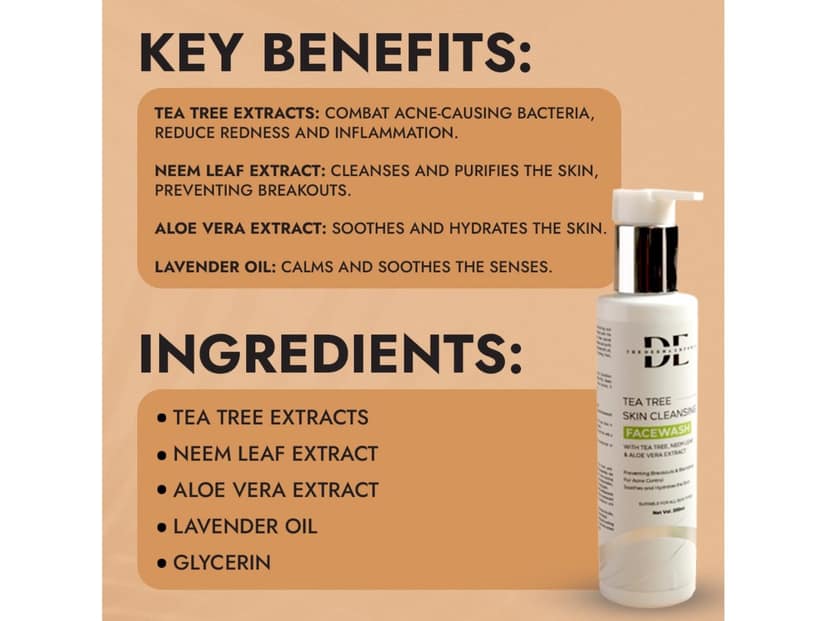 Combo - Tea Tree Skin Cleansing Facewash (2*200ml) view 3