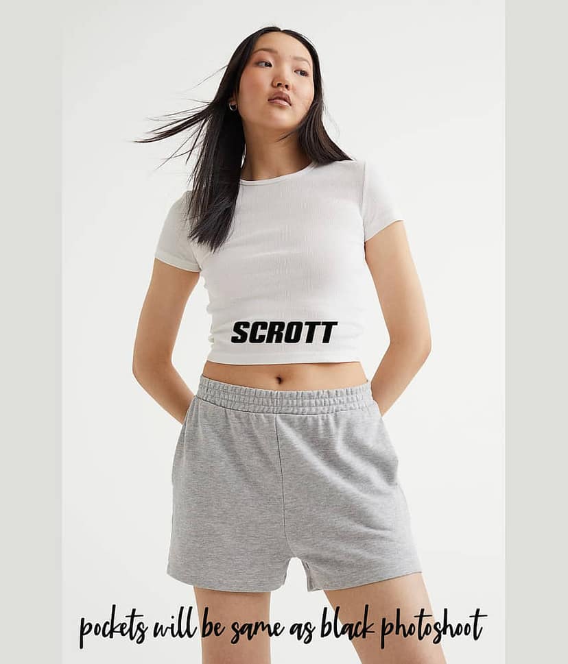 Scrott Fitness Cotton Hot Pants - Gray