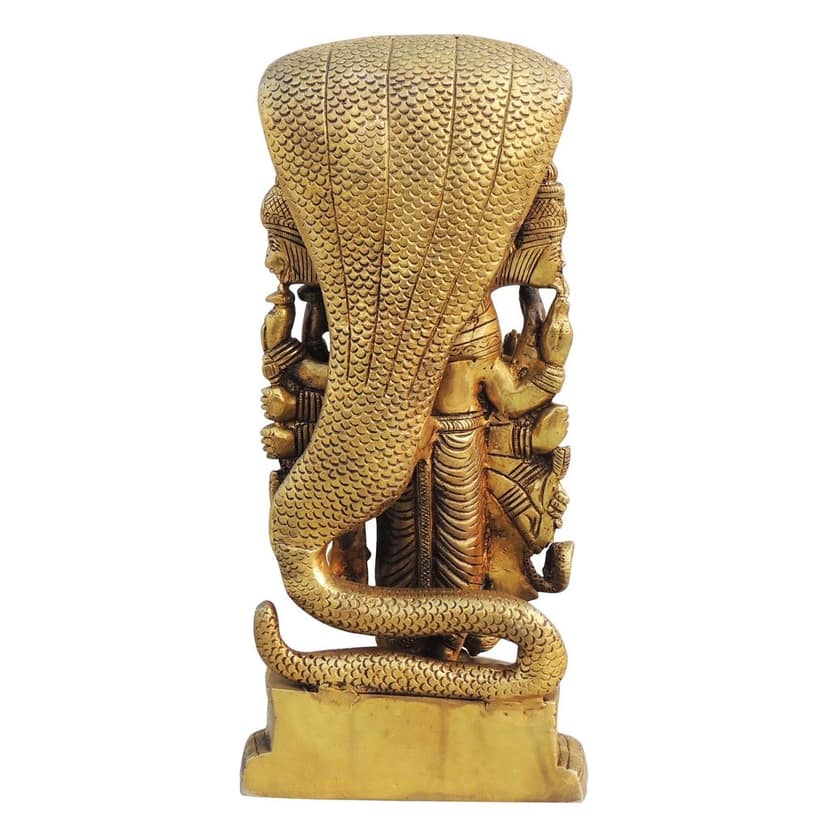 Brass Vishnu Dashavatara Murti � Traditional Brass Religious Decor, Height : 13 Inch (BSMAS1708 F) view 3