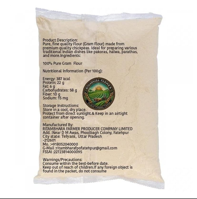 Ritambhara Farmer Gram Flour Chana Besan (Pure & Natural) view 2