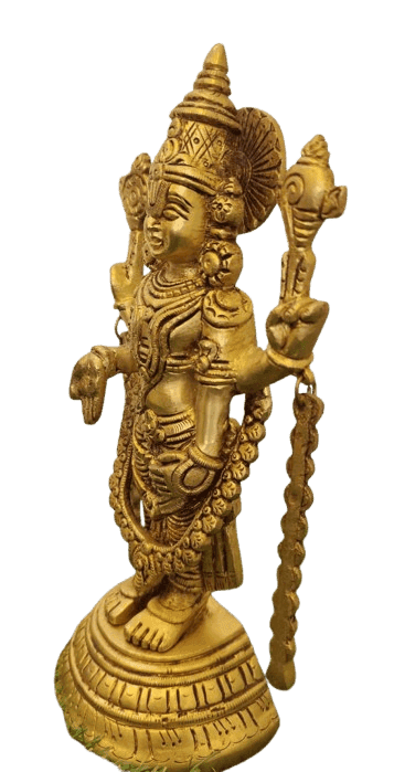 Brass Statue of Lord Vishnu view 2