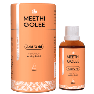 Meethi Golee Acid O’Rid Drops for Acidity & Digestive Comfort Support (30ml) | Advanced Homeopathy 2.0 Gastric Regulation Formula for Heartburn, Gas, Bloating & Indigestion | Fast Absorbing Oral Drops