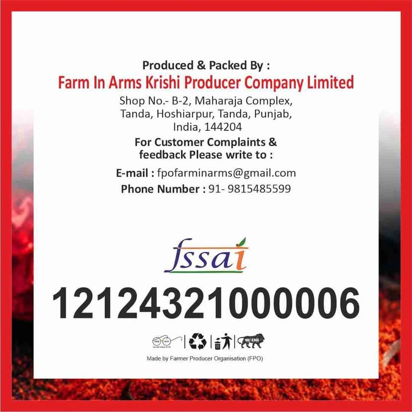 Pure Red Chilli Powder 100gm by Arms Krishi - Spicy, Vibrant & Authentic. view 4
