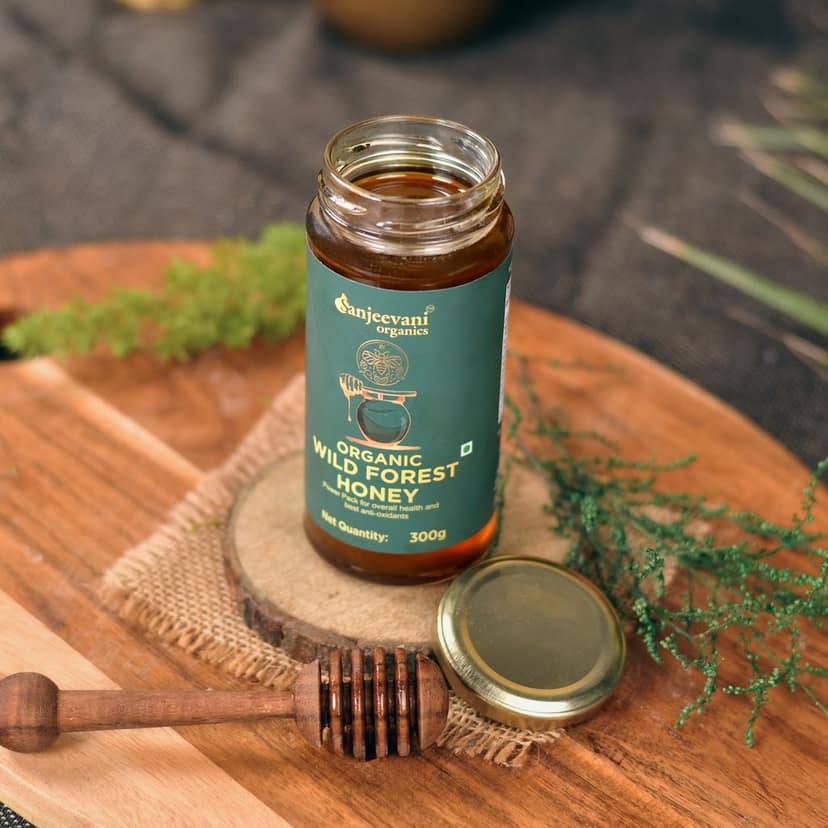 Sanjeevani Organics Organic Wild Forest Honey – Unprocessed, No Additives, Multi Floral, 300g Glass Jar | Premium Quality Honey view 8