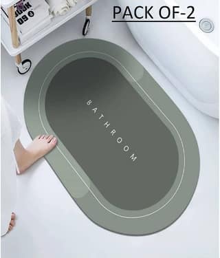 MORAZO - Anti-skid Rubber Door Mat ( 60 X 40 cm ) Set of 2 - Assorted