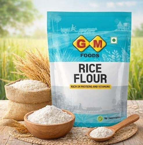 GM Foods Rice flour 500 Gram | Chawal ka Atta | Ideal Breakfast Mix For Soft And Fluffy Puttu | Rich in Proteins & Vitamins | Flour for Appam, Idiyappam & Pathiri | Cooking & Baking | No Preservatives view 2