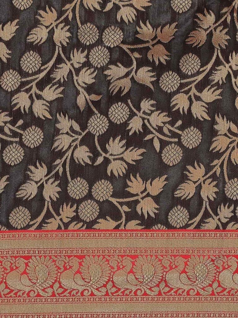 Women's Banarasi Art Silk Saree With Unstiched Blouse Piece view 3