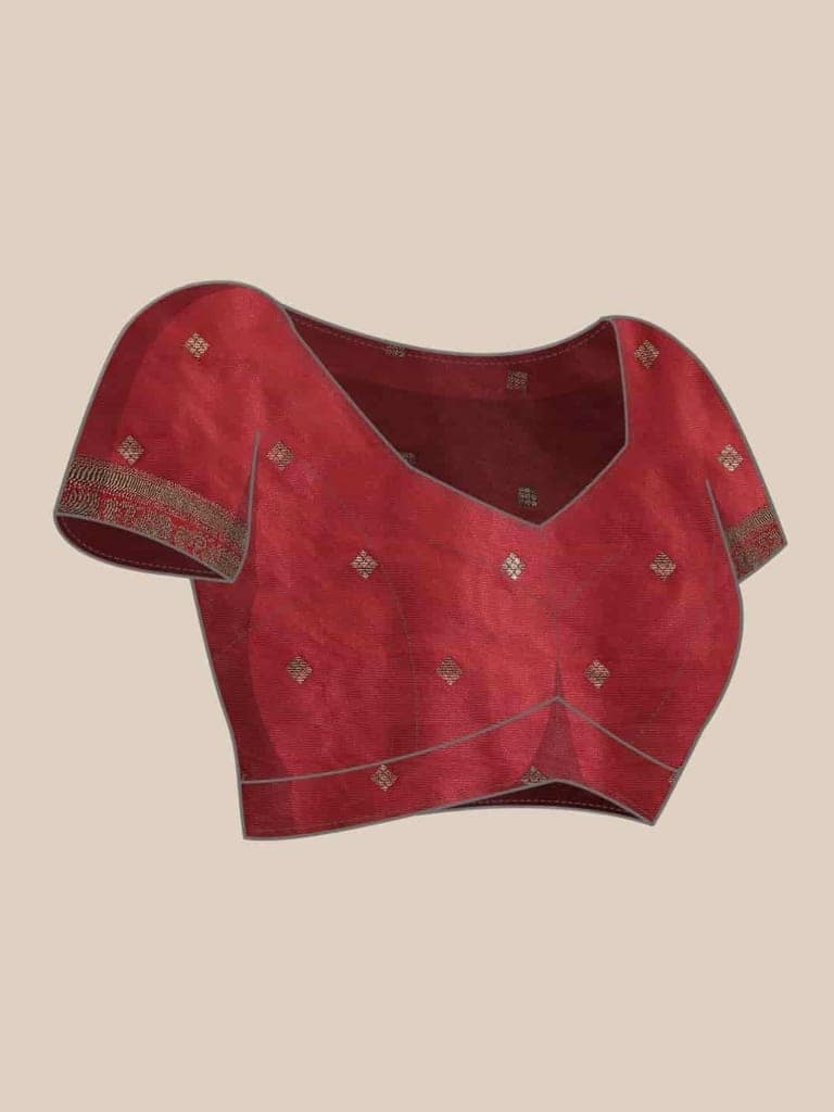 Women's Banarasi Art Silk Saree With Unstiched Blouse Piece view 6