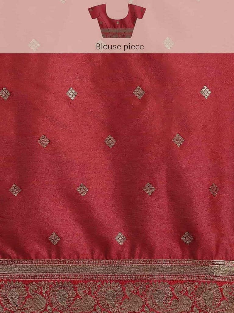Women's Banarasi Art Silk Saree With Unstiched Blouse Piece view 7
