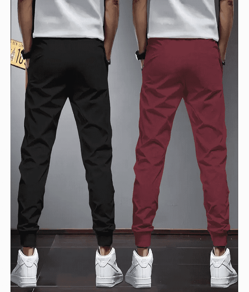Reya Multicolor Cotton Blend Men's Trackpants ( Pack of 2 ) view 2