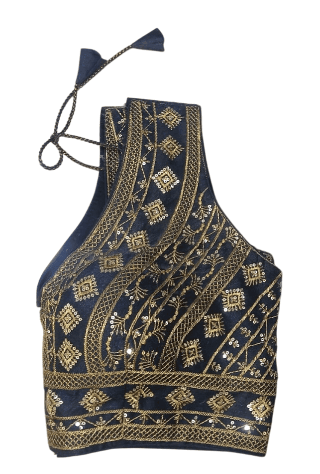 Black Embroidered Sequinned Blouse view 3