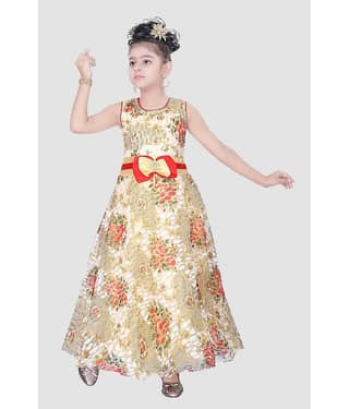 9stiches - Red Rayon Baby Girl Frock ( Pack of 1 )