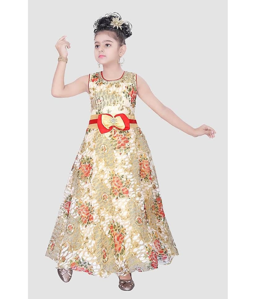 9stiches - Red Rayon Baby Girl Frock ( Pack of 1 )