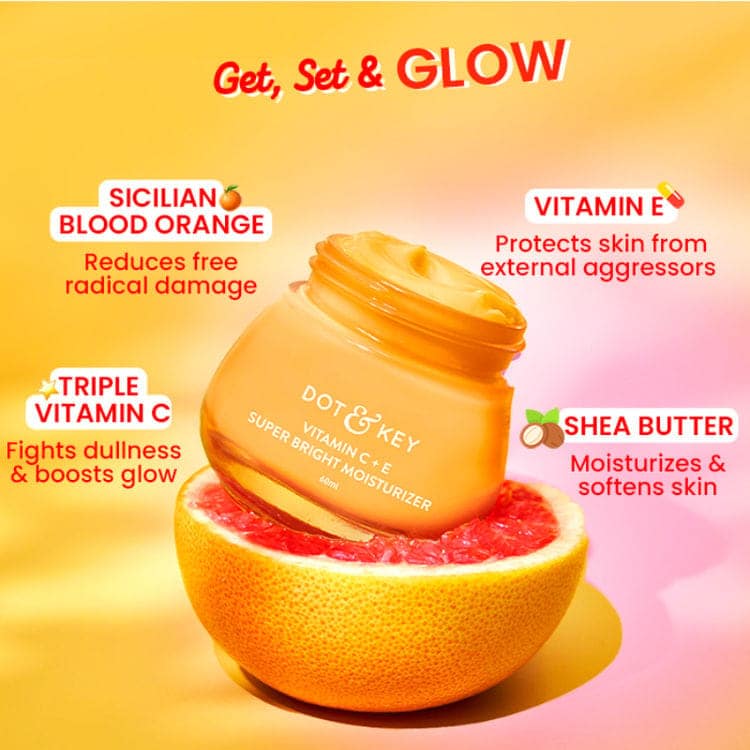 Dot & Key Vitamin C + E Super Bright Moisturizer With Sicilian Blood Orange, Boosts Glow, Light Gel (60 ml) view 4