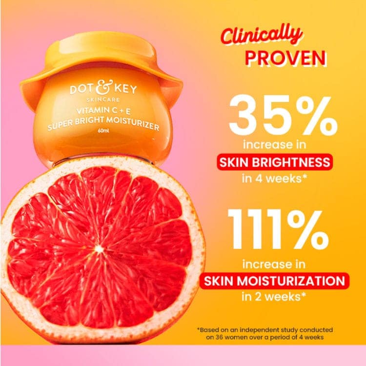 Dot & Key Vitamin C + E Super Bright Moisturizer With Sicilian Blood Orange, Boosts Glow, Light Gel (60 ml) view 5