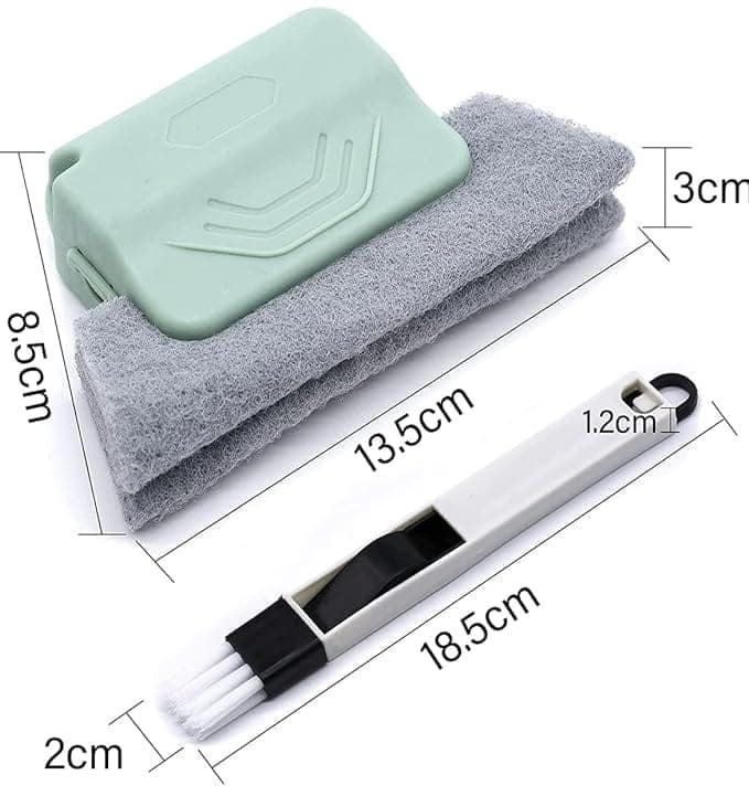Combo of Window Groove Frame Cleaning Brush and Dust Cleaning Brush for Window Slot Keyboard with Mini Dustpan Door Track Cleaning Brushes Dust Cleaner Tool for All Corners Edges and Gaps view 3
