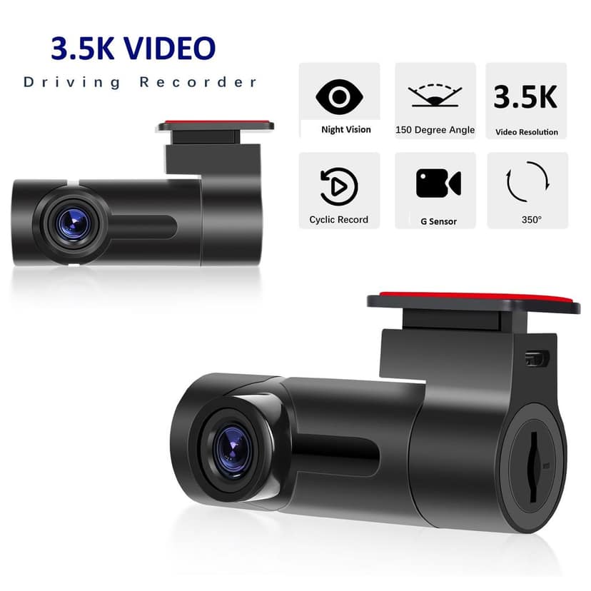 AUSHA 4K UHD Car Dash Camera with WiFi | Night Vision, HDR, 350° Rotating Lens, G-Sensor & Motion Detection view 6