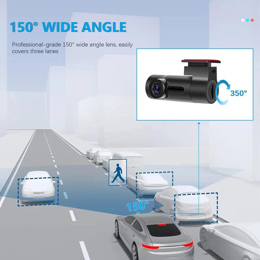 AUSHA 4K UHD Car Dash Camera with WiFi | Night Vision, HDR, 350° Rotating Lens, G-Sensor & Motion Detection view 8