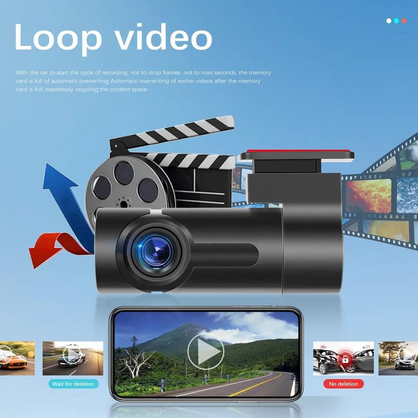 AUSHA 4K UHD Car Dash Camera with WiFi | Night Vision, HDR, 350° Rotating Lens, G-Sensor & Motion Detection view 9