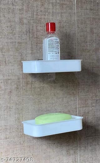 SHOPITECH COMBO OF 2 PCS Bathroom Shelf Rack Plastic