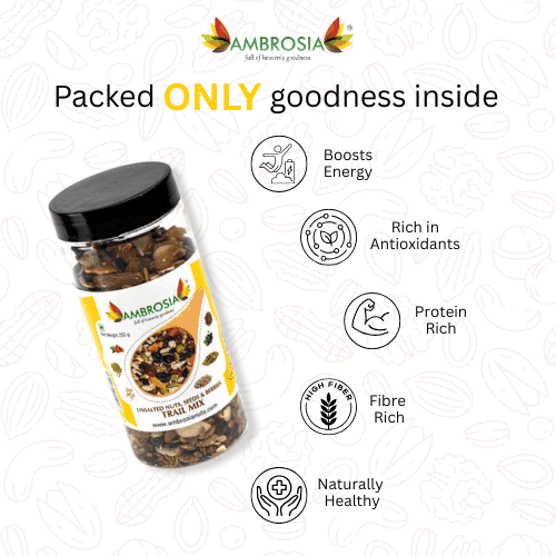 Ambrosia Classic Trail Mix 250g | Mixed Berries & Seeds view 3