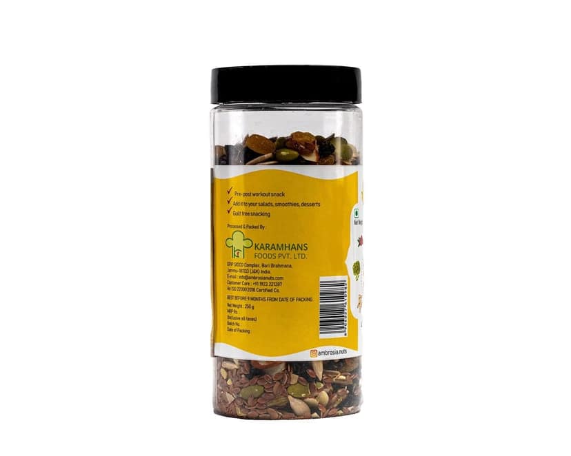 Ambrosia Classic Trail Mix 250g | Mixed Berries & Seeds view 5