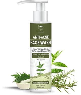 TNW - The Natural Wash Anti,Acne Face Wash For Acne & Blemishes With Neem & Salicylic Acid, 100Ml