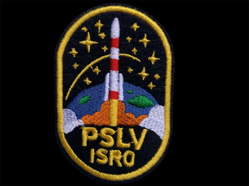 🚀 PSLV Launch Patch – ISRO’s Iconic Rocket in Flight (Pack of 2 Pcs)