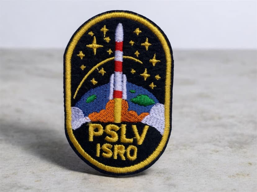 🚀 PSLV Launch Patch – ISRO’s Iconic Rocket in Flight (Pack of 2 Pcs) view 2