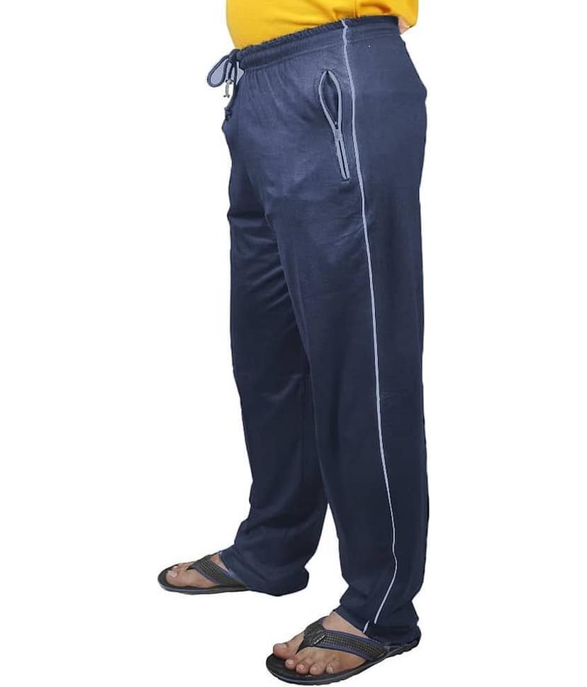 Reoutlook Blue Cotton Blend Men's Trackpants ( Pack of 1 ) view 2