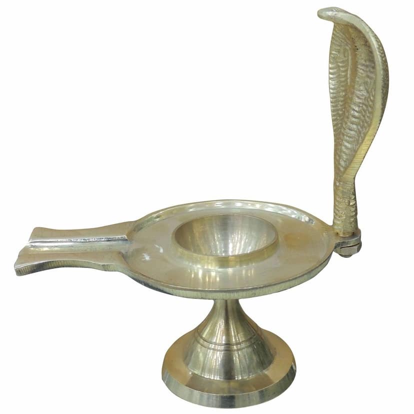 Brass Jaladhari Argha Shivling ? Temple Decor, Height : 7 Inch (ZMAS420 G) view 3
