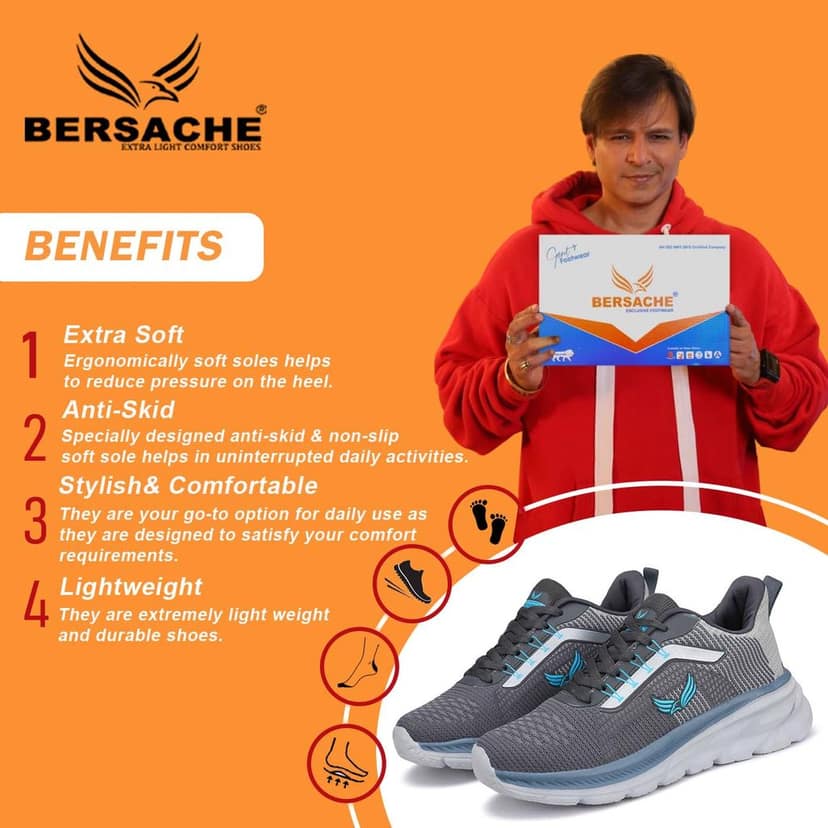 Bersache Premium Sports ,walking,Gym,cricket, Trending Running Shoes For Men's view 2