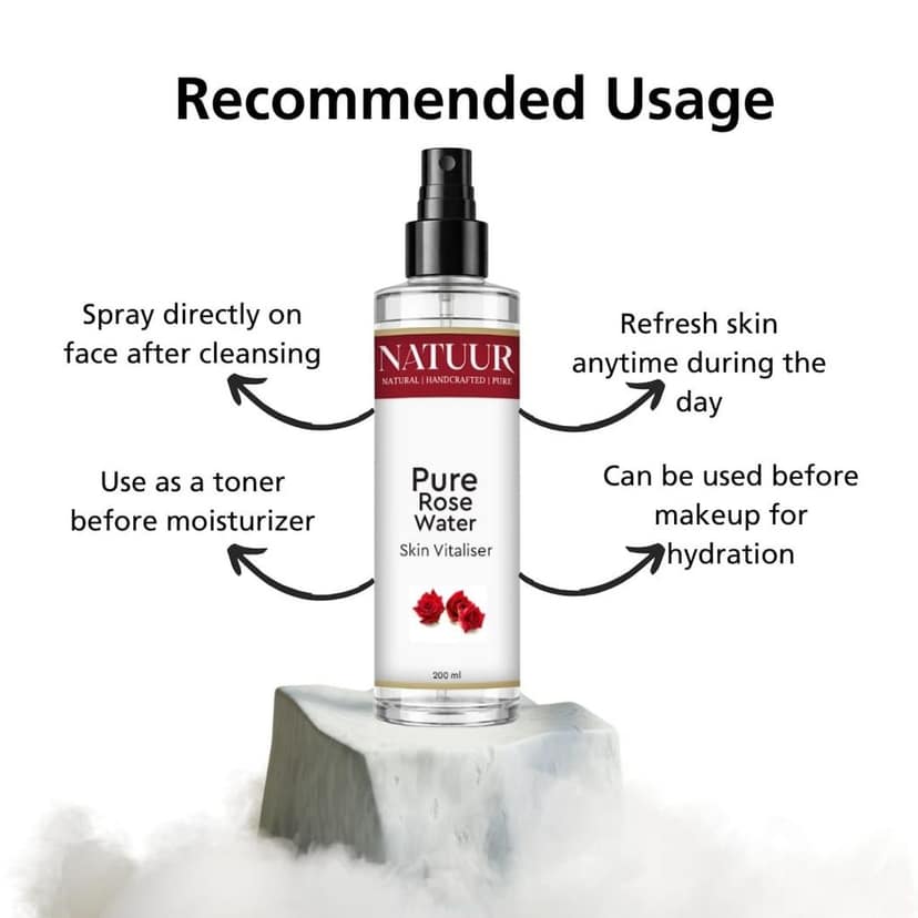 Botanical Rose Mist | Pure Rose Hydrosol | Hydrate | Tone | Refresh view 5