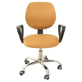 PENTHOOM Office Chair Cover Stretchable, Removable Washable Computer Chair Cover for Office, Rolling Chair Cover - Camel