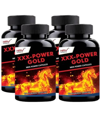 HMV Herbals XXX Power Gold Capsules for Men Herbal Capsule 30 no.s Pack Of 4