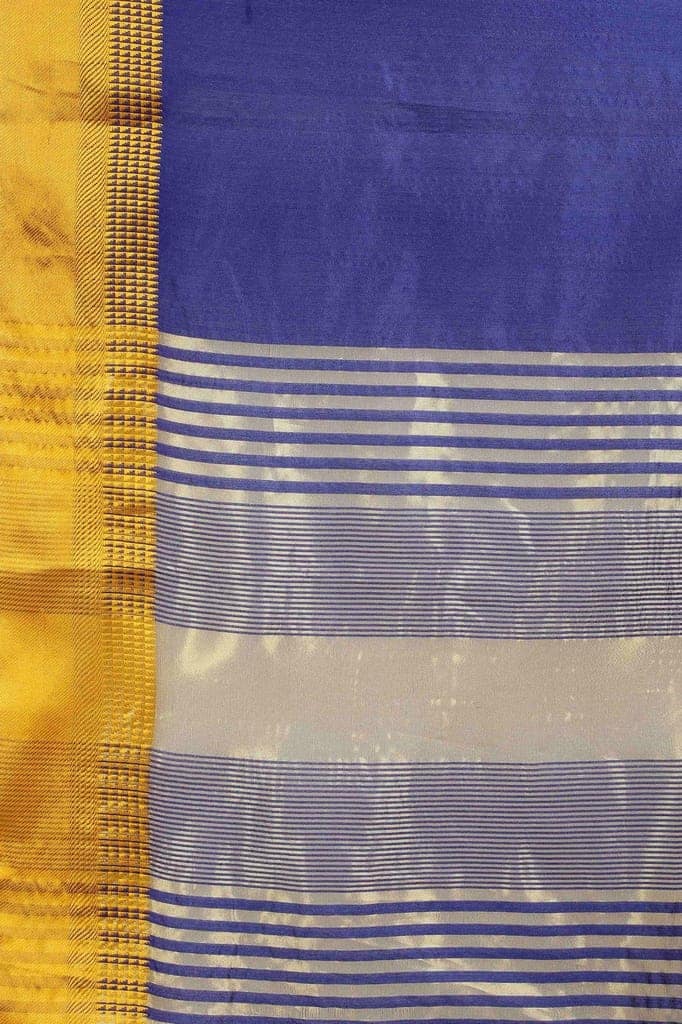 Women's Solid Woven Design Saree With Unstiched Blouse Piece view 6