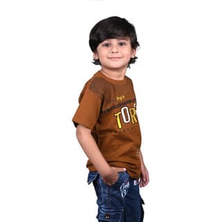 Kid Kupboard Cotton Baby Boys T-Shirt, Brown, Full-Sleeves, 4-5 Years KIDS8258 view 2