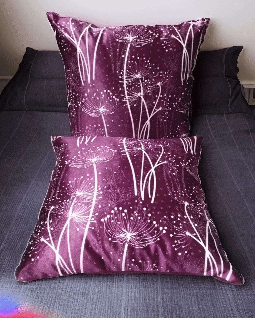Purple White 3D Cushion Cover/Pillowcase/Throw Pillow cover 14x14 inches (35x35 cm), Pack of 5 Pcs. view 6