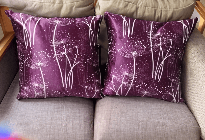 Purple White 3D Cushion Cover/Pillowcase/Throw Pillow cover 14x14 inches (35x35 cm), Pack of 5 Pcs. view 8