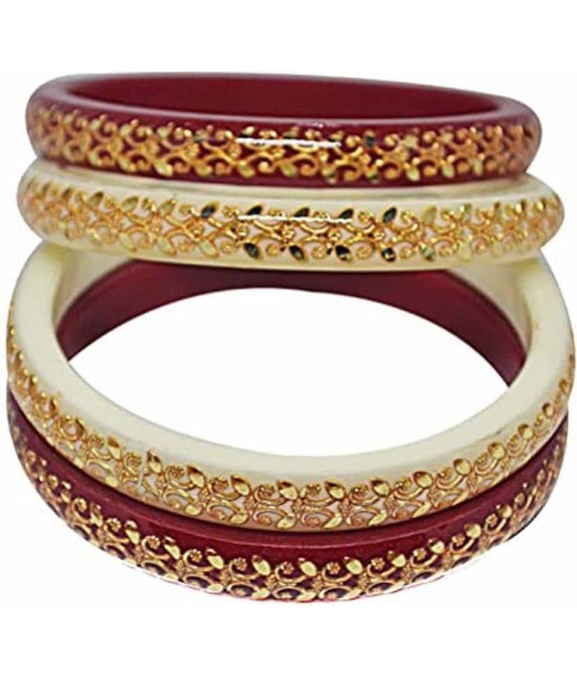 Bovzen - Multicolor Bangle ( Pack of 4 ) view 2