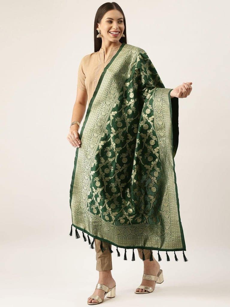 Women's Fancy Woven Banarasi Silk Dupatta
