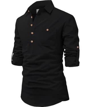 Vida Loca Sky Blue Cotton Blend Men's Shirt Style Kurta ( Pack of 1 )