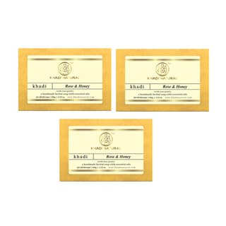 Khadi Natural Rose & Honey With Rose Petals Soap Combo Pack Of 3 – 100gm Each