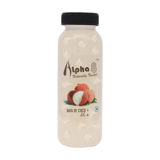 Alpha 8 Litchi Juice With Nata De Coco, 200 ml - Pack of 12