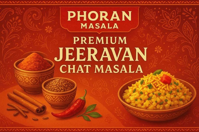 Buy Phoran Jeeravan Chat Masala Online India - Indori Spice | Phoran Tangy Indori Spice for Poha, Snacks & Salads view 7