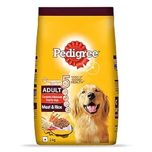 Pedigree Adult Dog Dry Food - Meat & Rice 3 Kgs