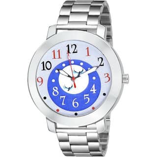 HRV Men's Round Dial Silver Strap Analog Watch