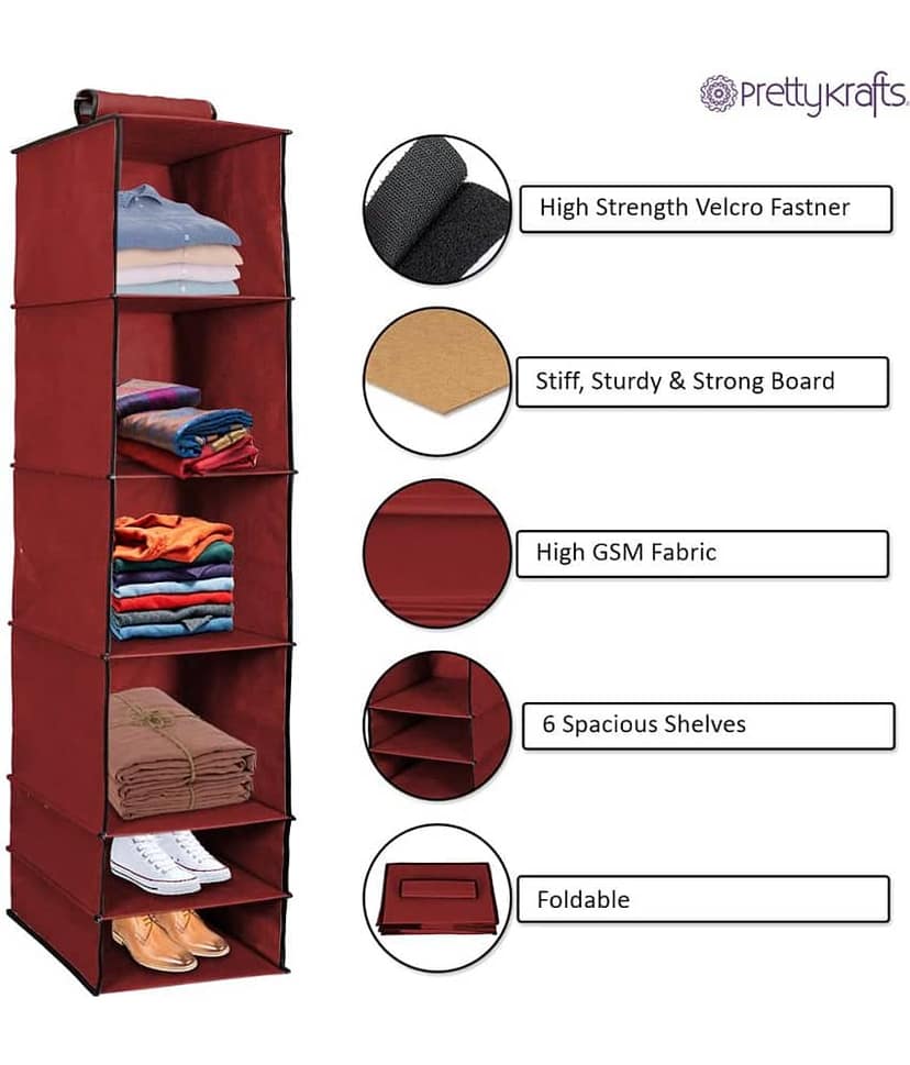 PrettyKrafts Door Hanging Maroon - Pack of 1 view 2