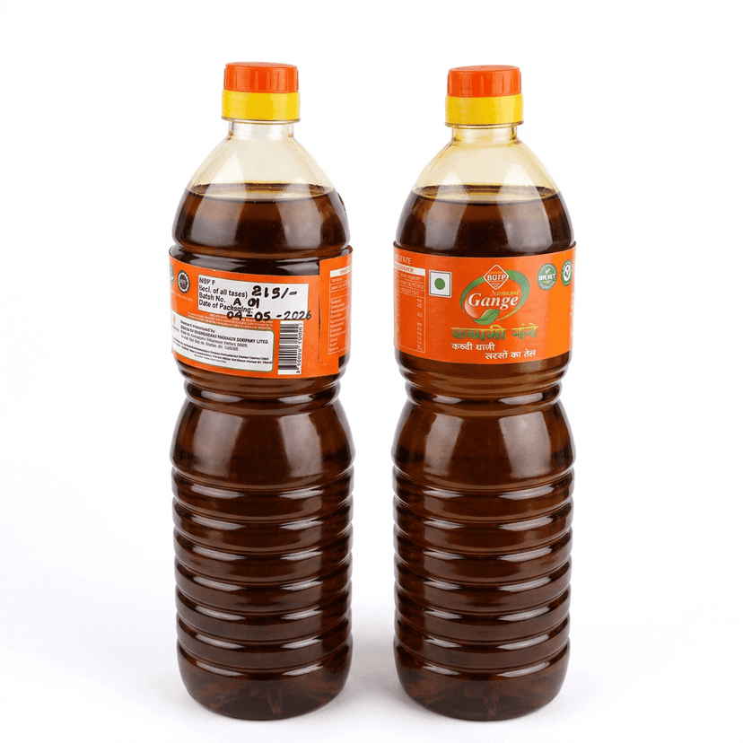 Kachhi Ghani Mustard oil view 2